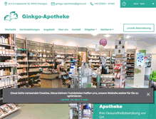 Tablet Screenshot of ginkgo-apotheke-erlangen.de